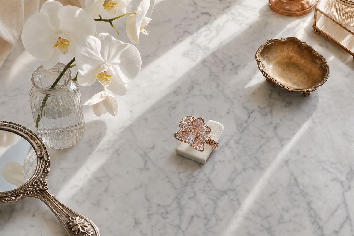 Phalaenopsis Orchid Ring or Earrings — Orchidique view 5
