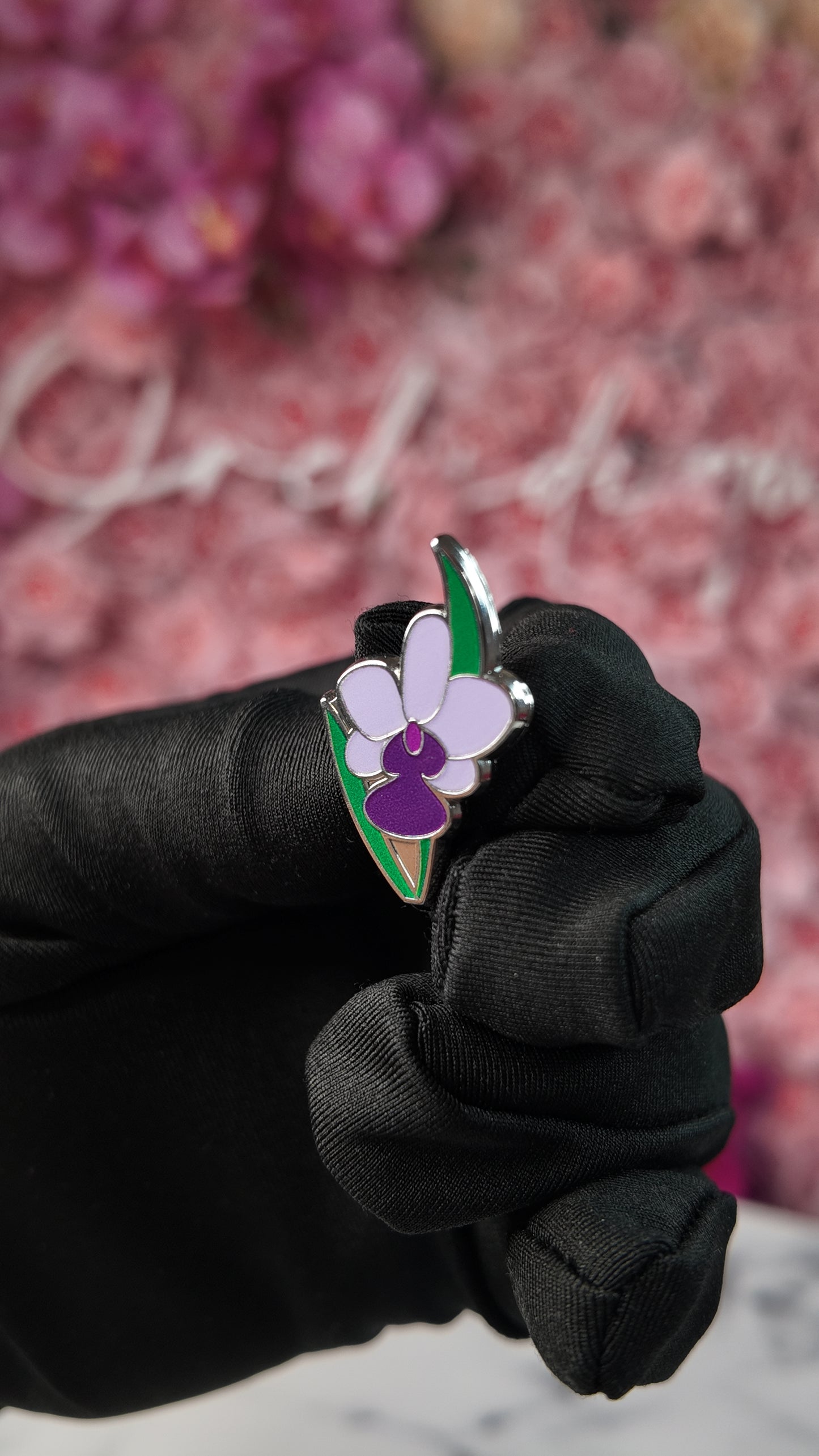 Cattleya Walkeriana Orchid Plant Enamel Pin