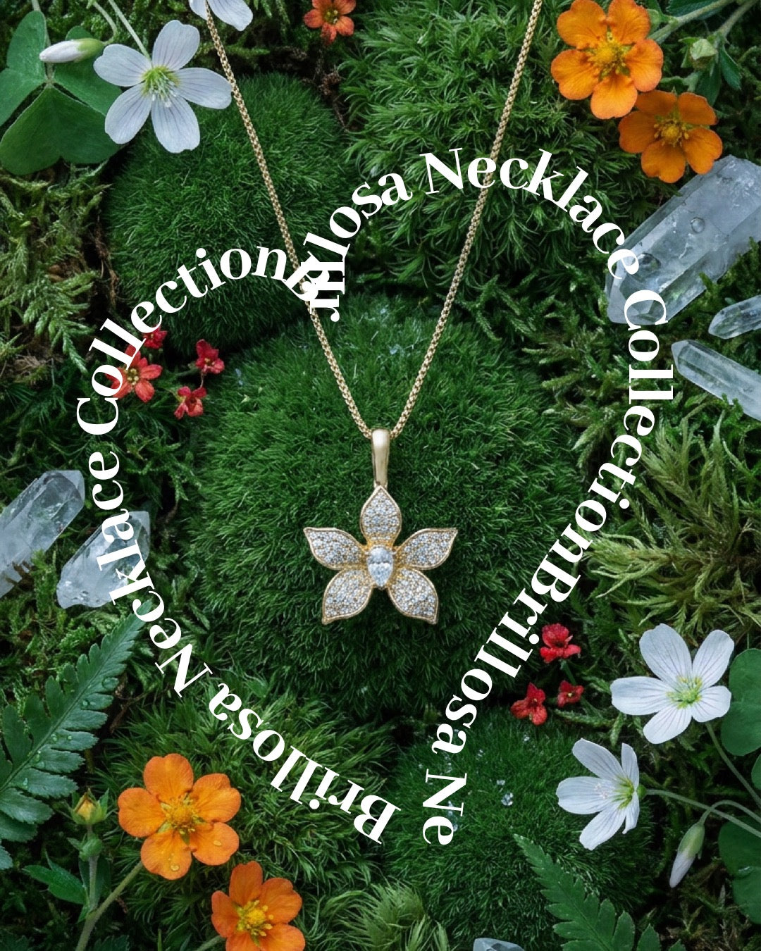 La Brillosa Cattleya Collection: Orchid Pendant Necklace - Orchidique