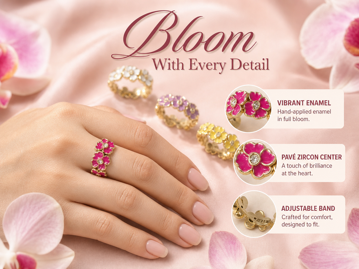 Vanda Orchid Stacking Ring — Orchidique view 2