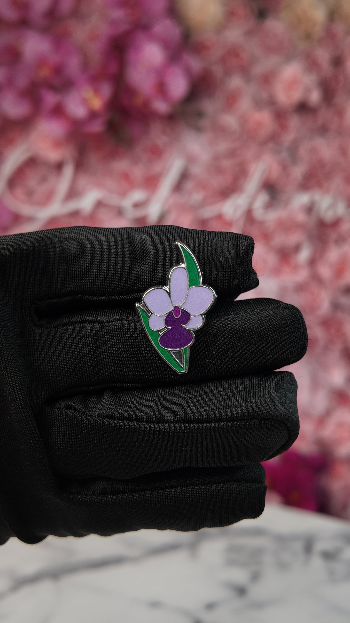 Cattleya Walkeriana Orchid Plant Enamel Pin