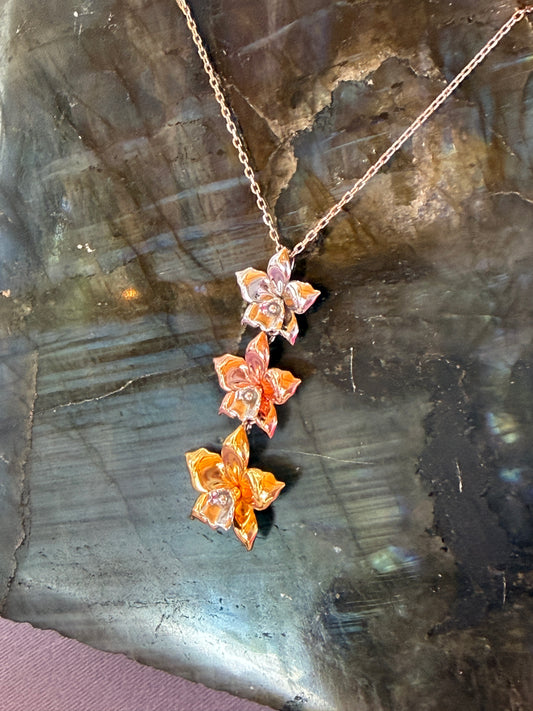 Aloha Cascading Orchid Jewelry Necklace - Orchidique