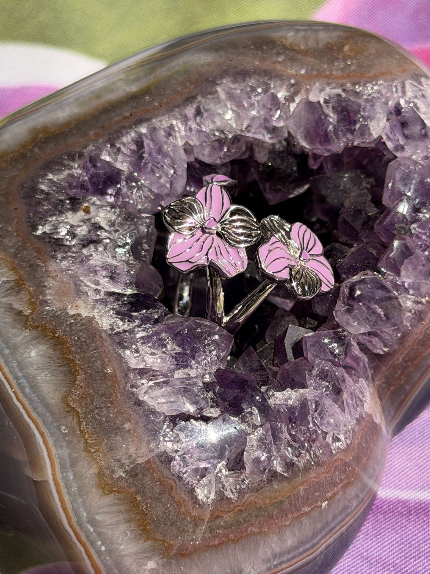 Soul-mate Collection: Lavendar Vanda Orchid Flower Ring - Orchidique