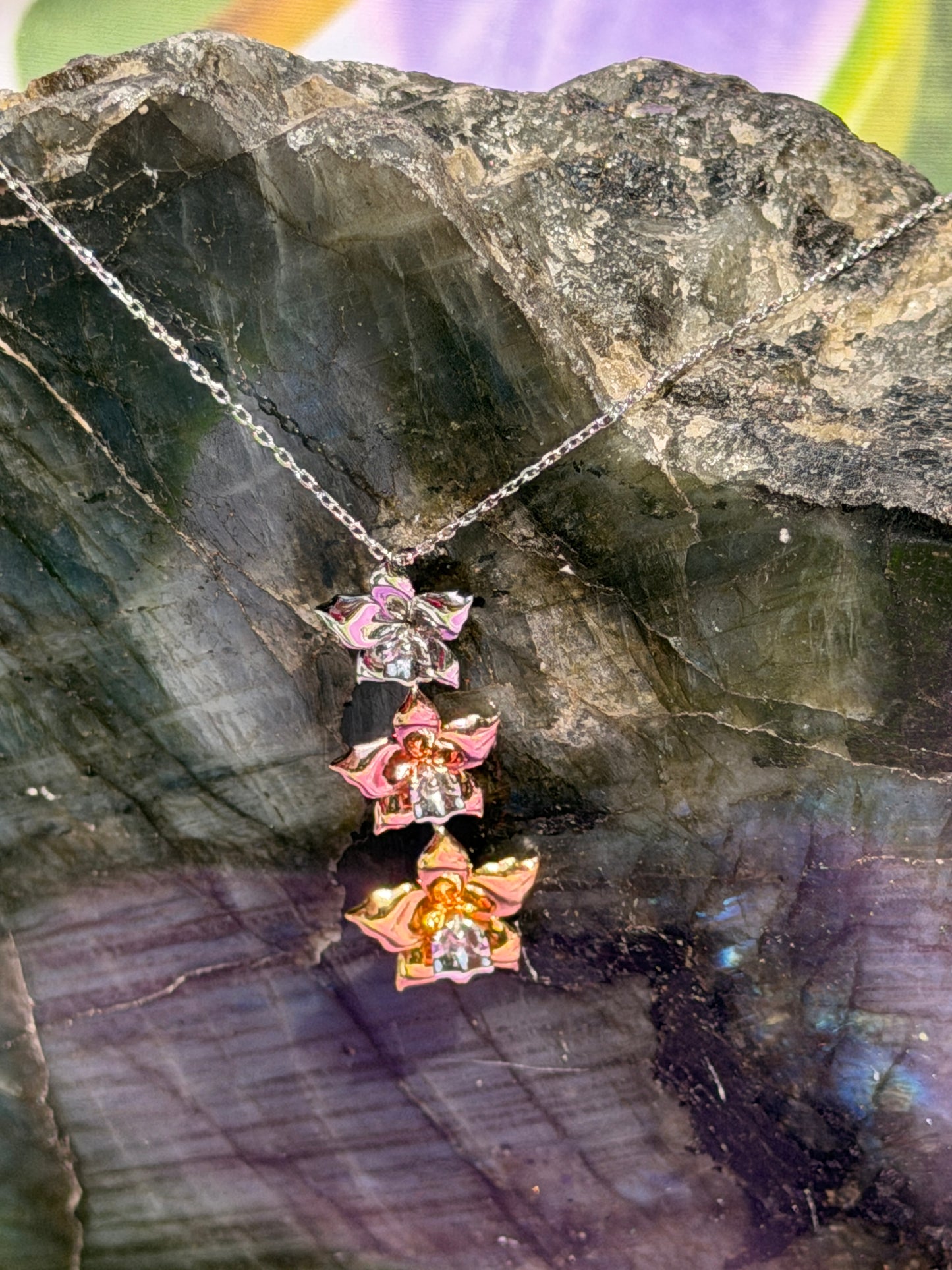 Aloha Cascading Orchid Jewelry Necklace - Orchidique