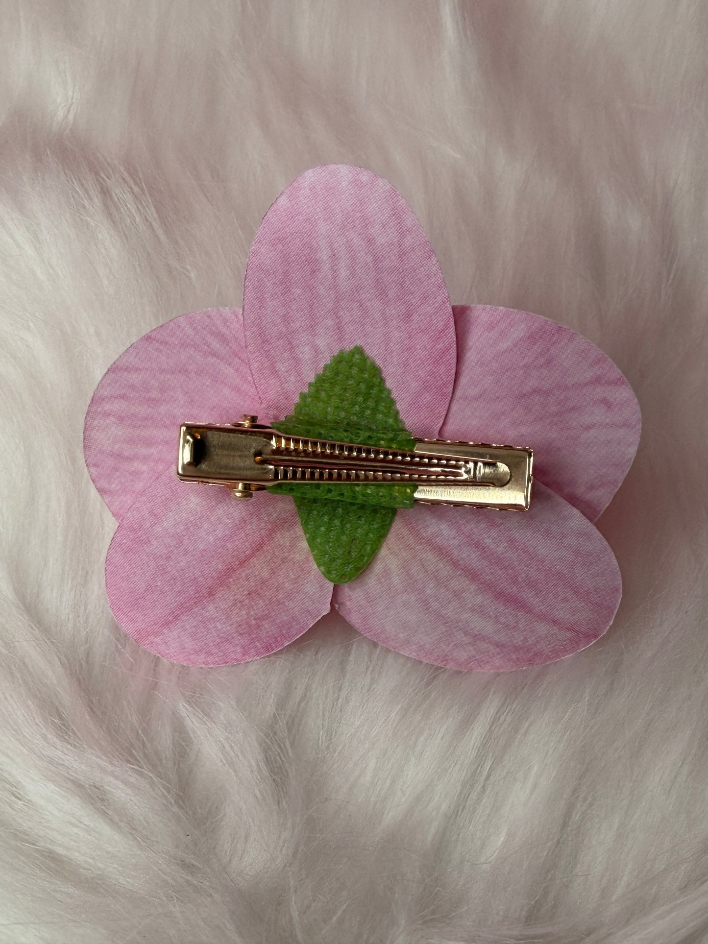 Handmade Orchid Hair Clip • Phalaenopsis Spotted Pink