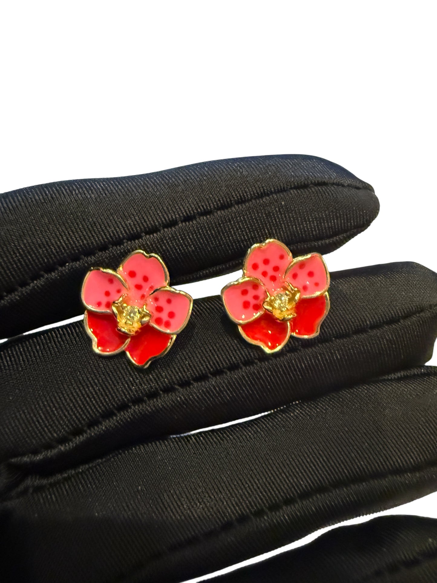 Vanda Dotted Delights Collection: Red and Pink Magic inspired Vanda Earrings