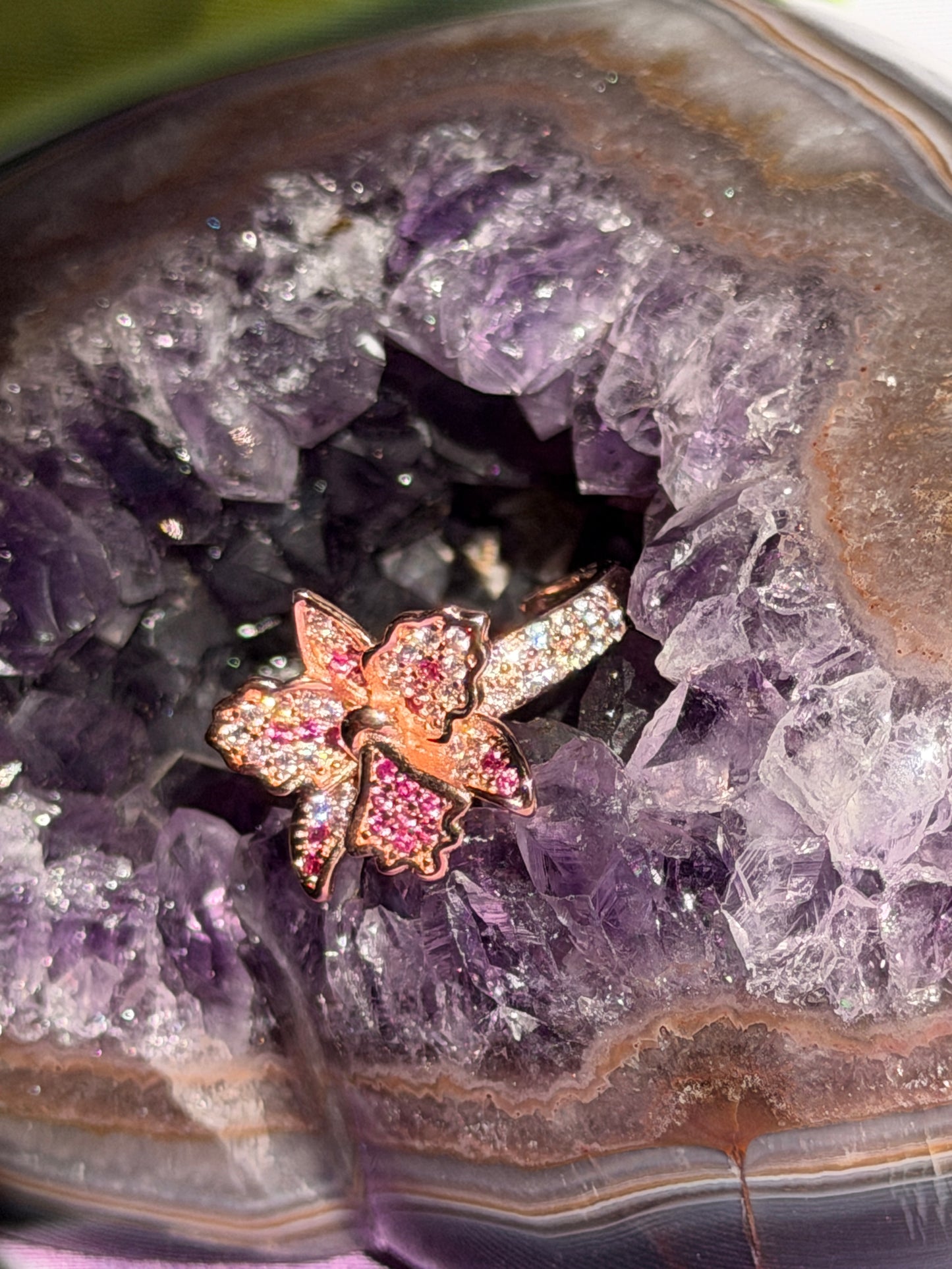 CattaLuisa Collection of Rings- Cattleya Flower Ring - Orchidique