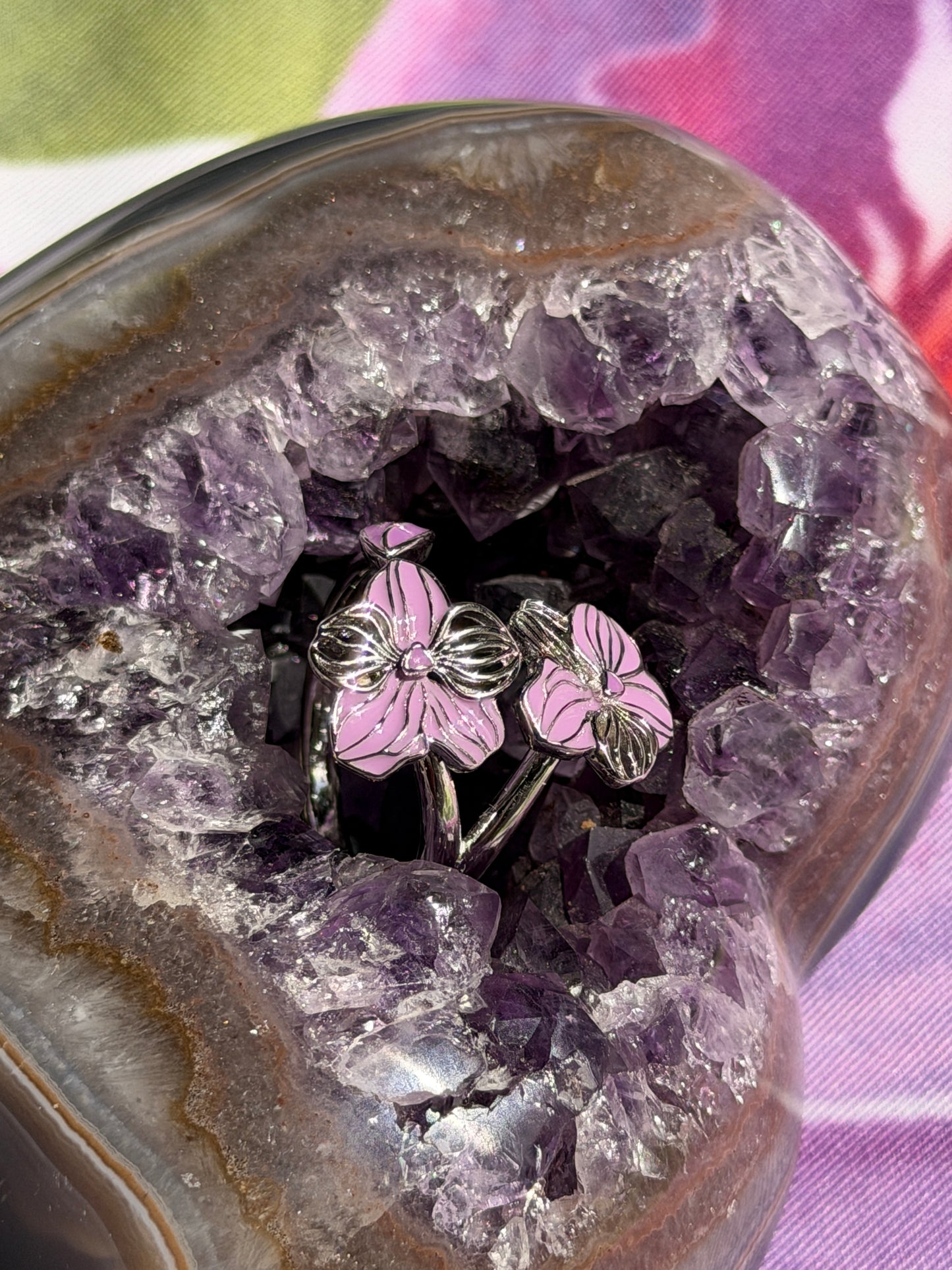 Soul-mate Collection: Lavendar Vanda Orchid Flower Ring - Orchidique