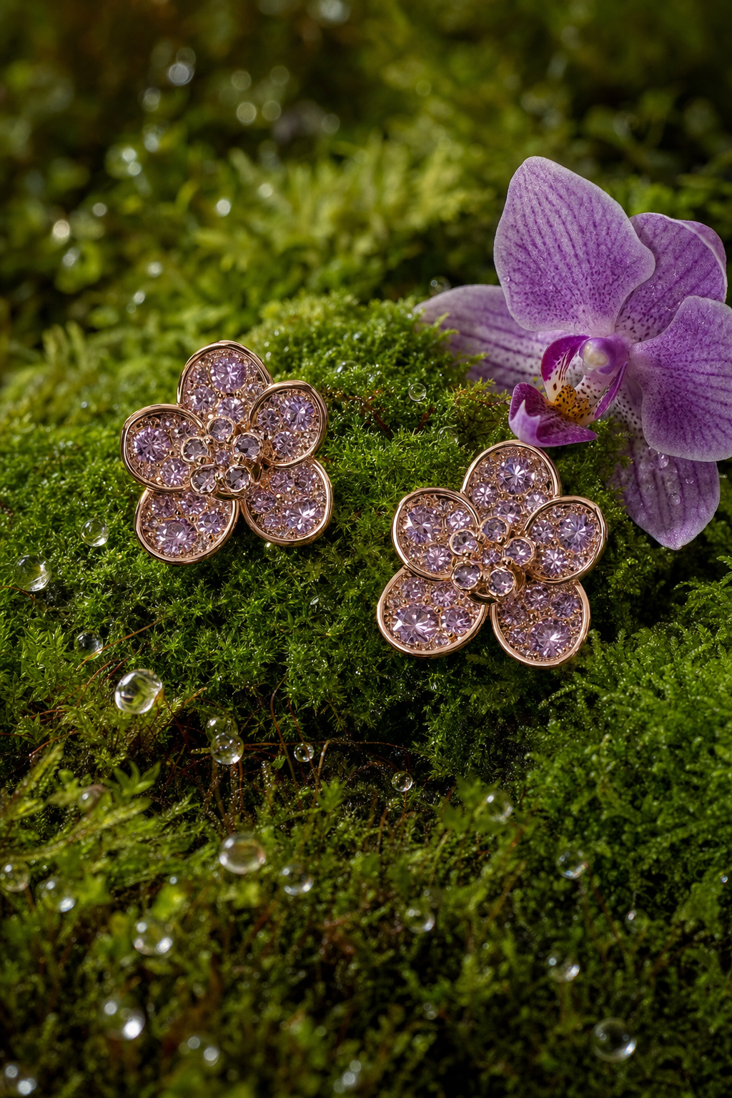 Vanda Orchid Stud Earrings or Pendant — Orchidique view 2