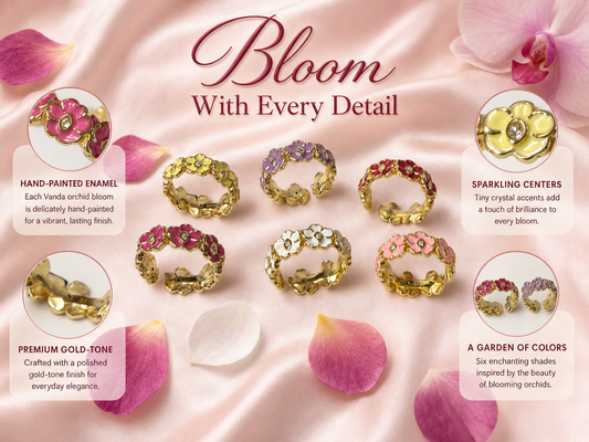 The Vanda Ring Collection : Vanda Orchid Rings - Orchidique