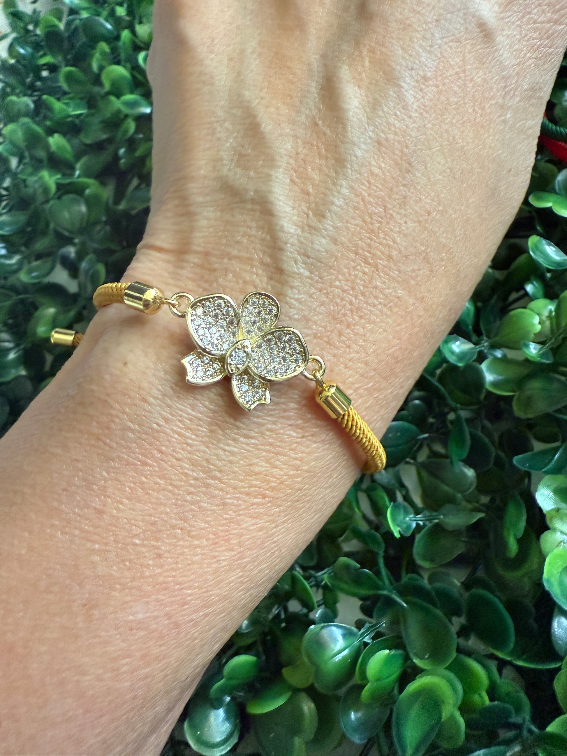Friendship Bracelets:  Whispers Phalaenopsis Orchid Flower Bracelet - Orchidique