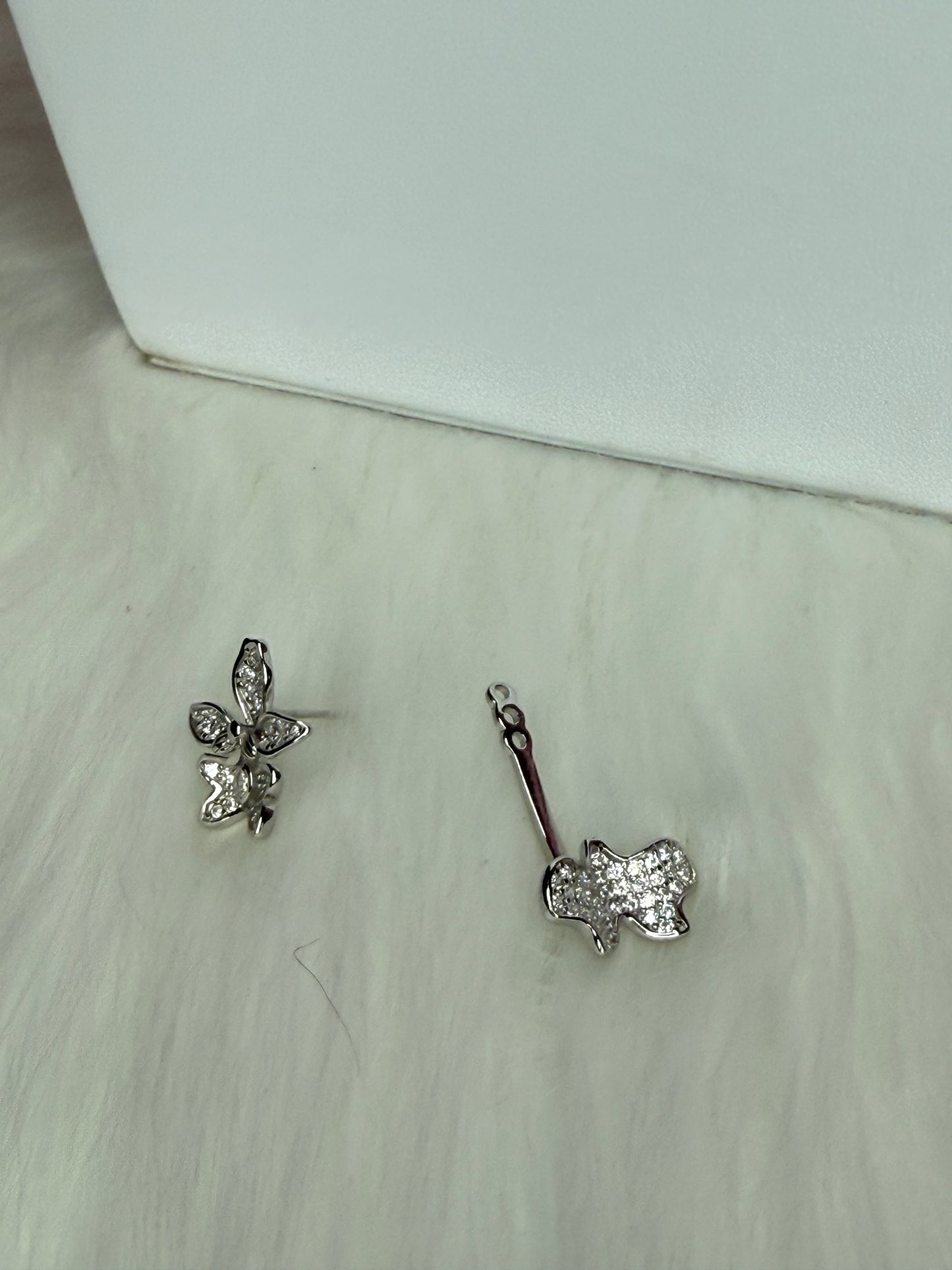 Tolumnia Orchid Stud Earrings • Convertible Earring Jacket • Two-Way Design Earrings