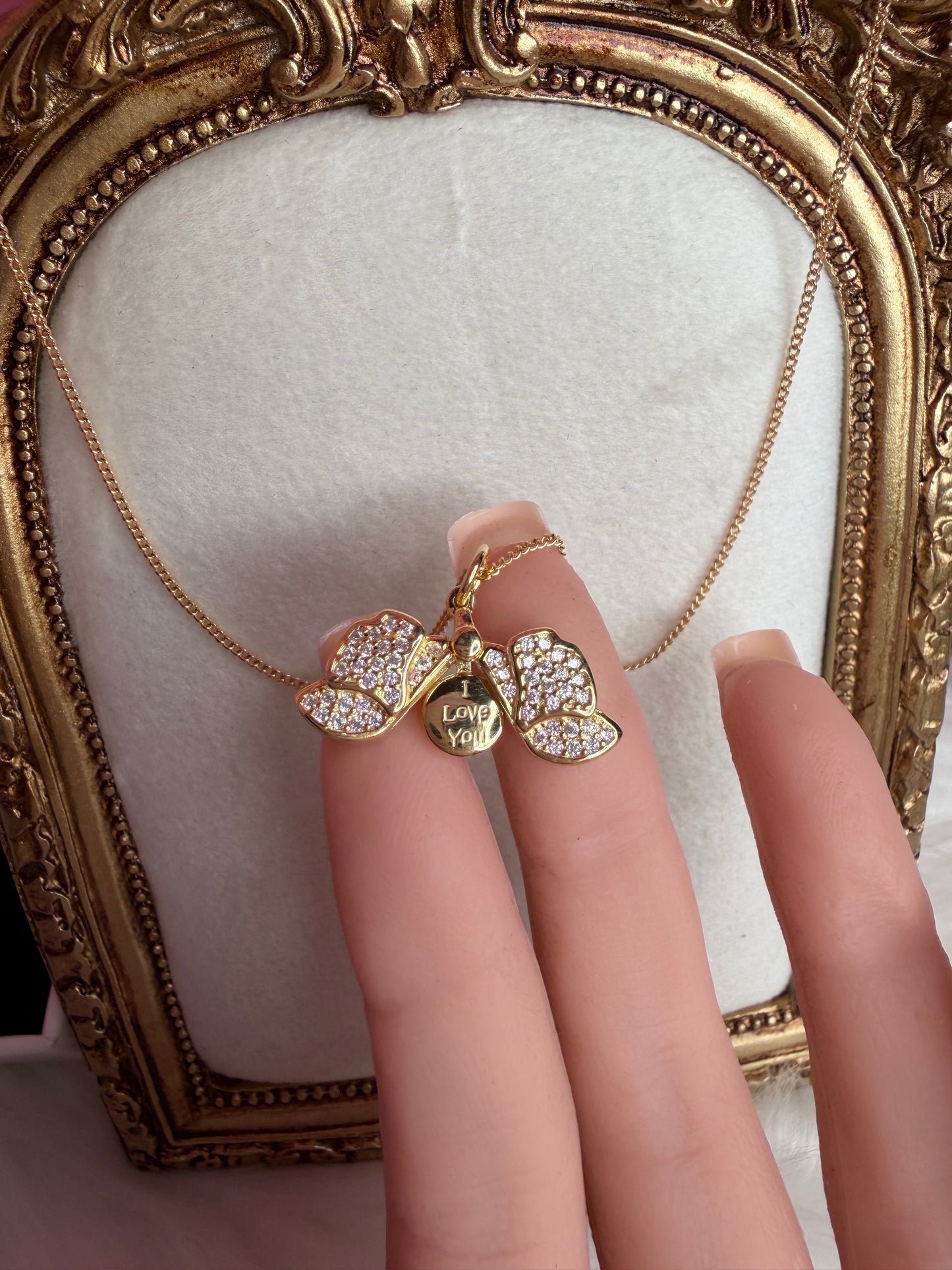 The Locket Collection: Dendrobium Gold 14k Orchid Locket Pendant Necklace –"I Love You," "Te Amo," or "Je T'aime" - Orchidique