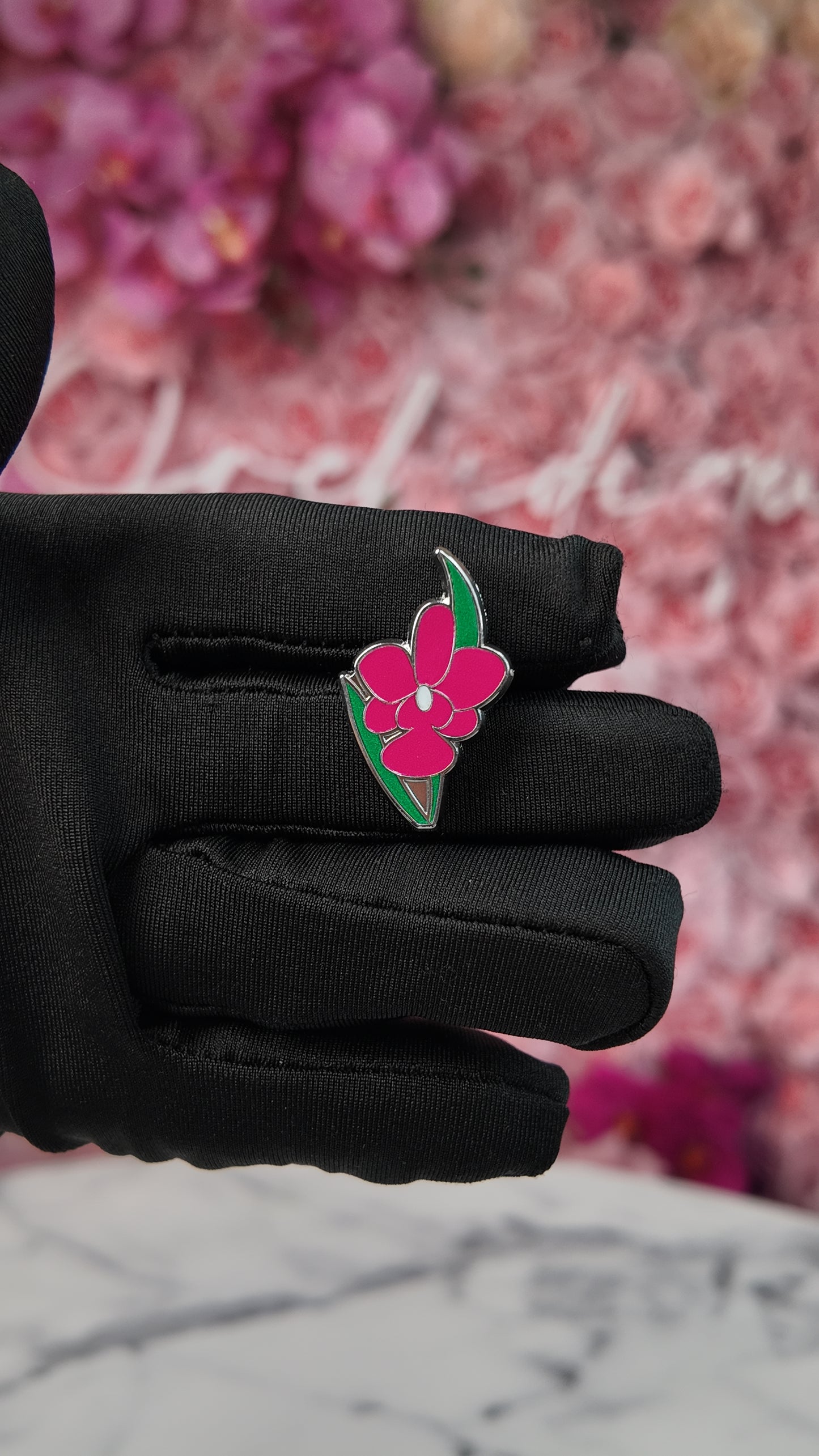 Cattleya Walkeriana Orchid Plant Enamel Pin