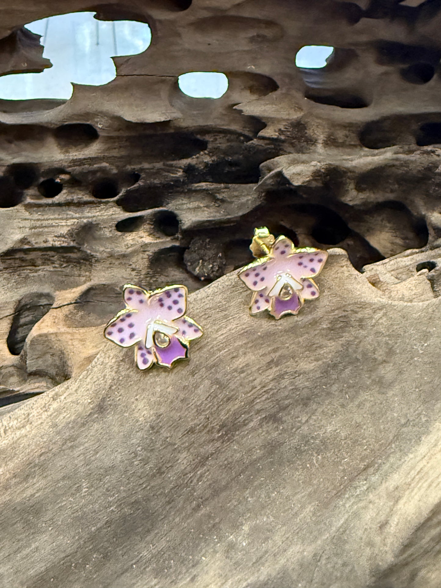 The Hawaiian Collection: Brassolaeliocattleya- inspired Orchid Earrings • Lavendar Cattleya Earrings