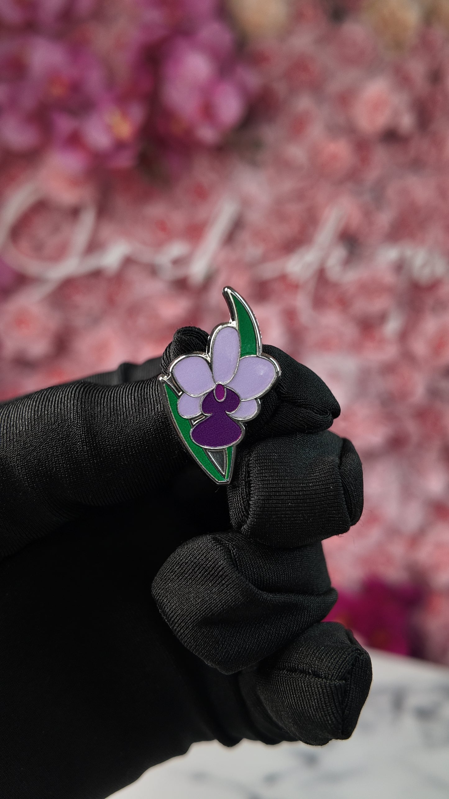 Cattleya Walkeriana Orchid Plant Enamel Pin