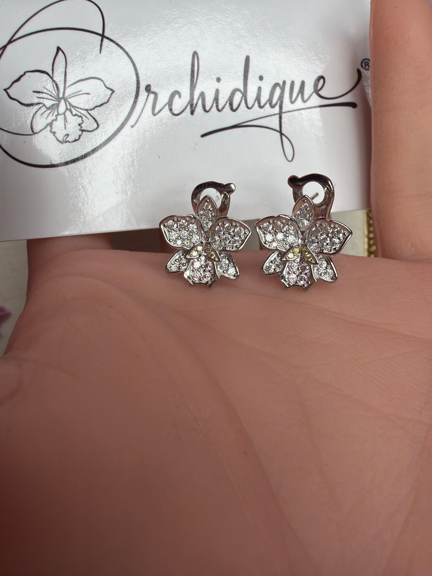 Shimmer Me Hawaiian Cattleya Earrings - Orchidique