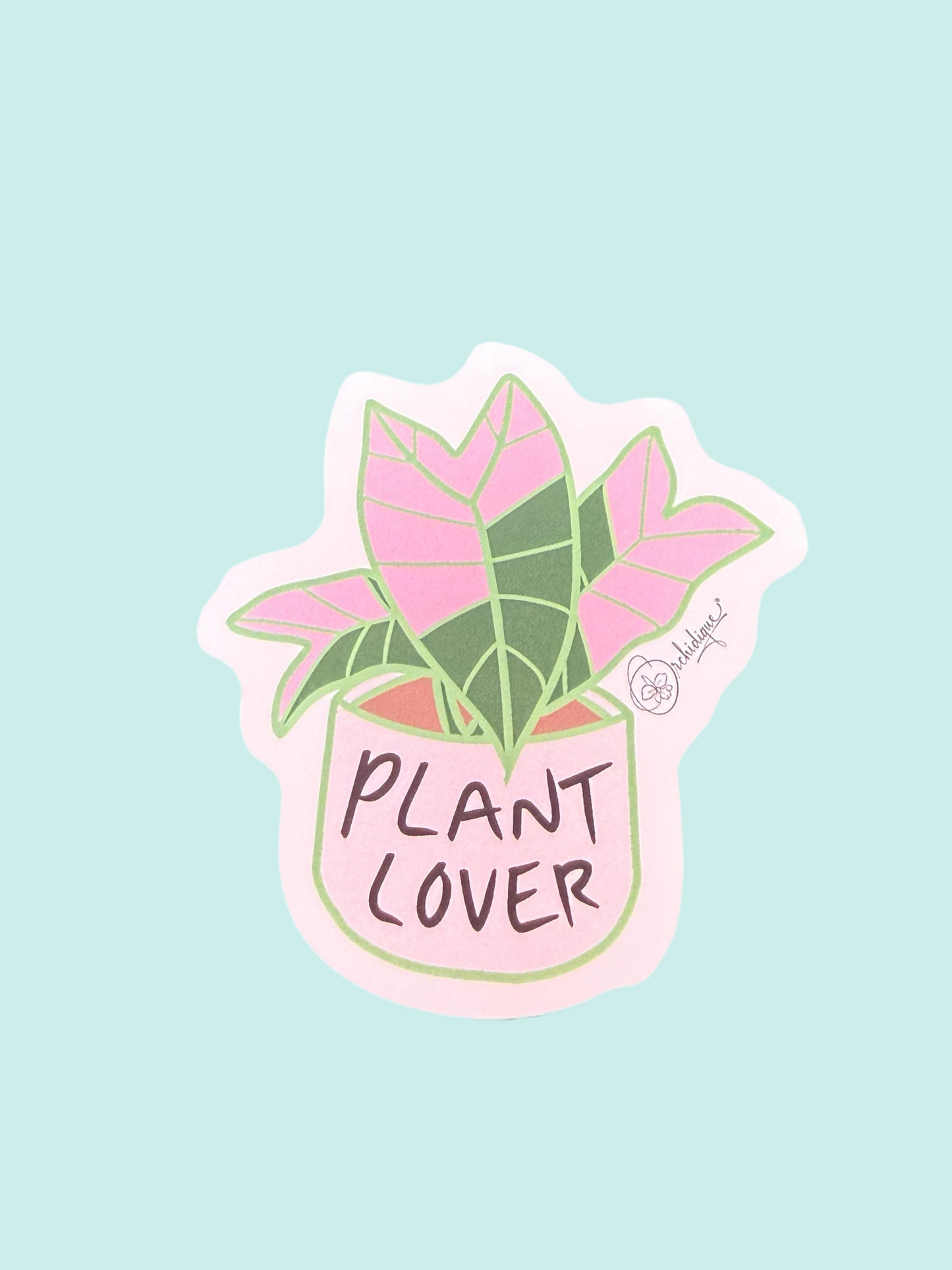 Plant Lover Sticker • Alocasia Pink Nobilis  • Orchid Lover Gift