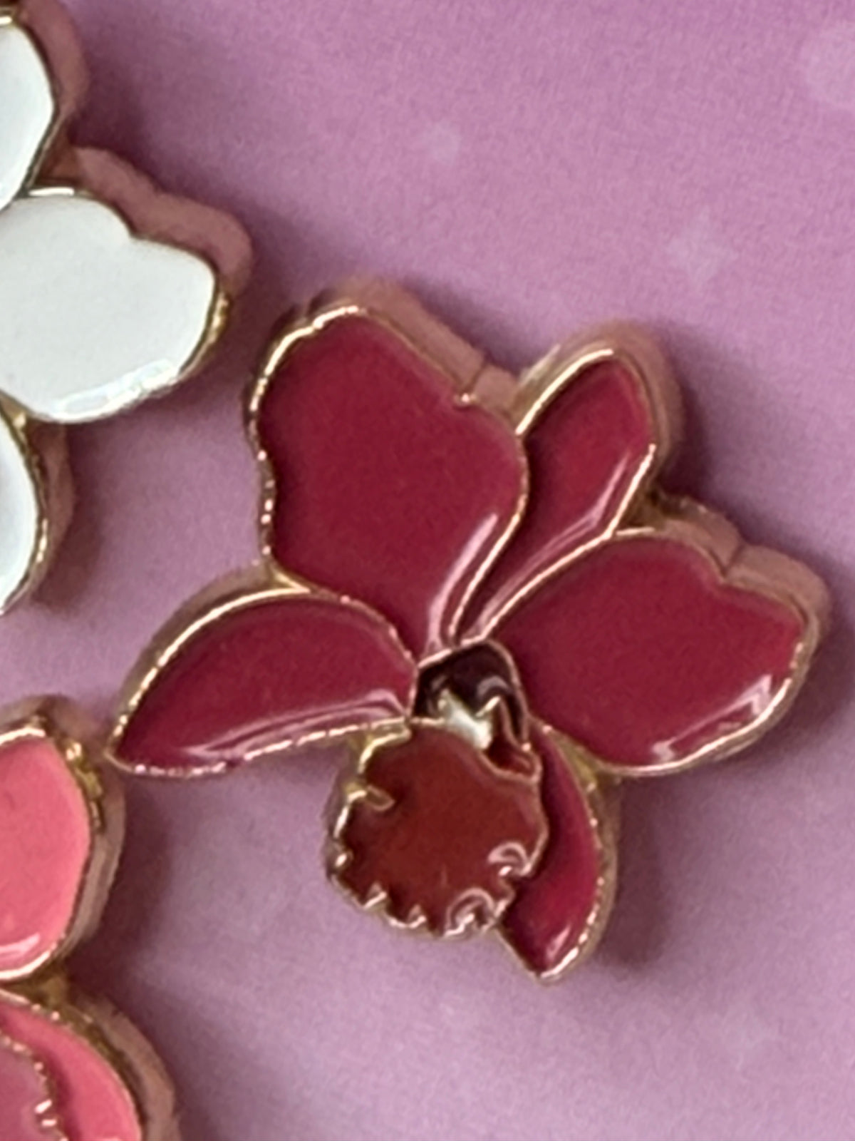 Mini Cattleya Orchid Enamel Pin — Orchidique view 15