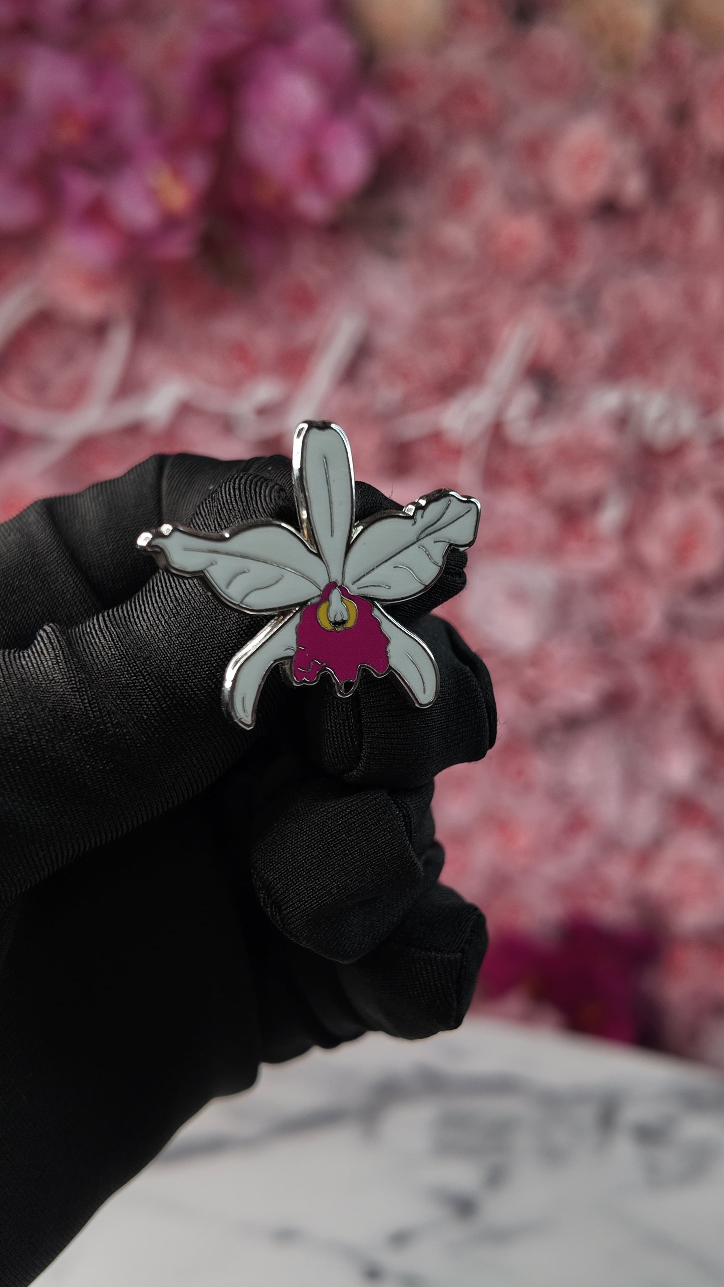 Cattleya Jenmanii-inspired  Orchid Flower Enamel Pin