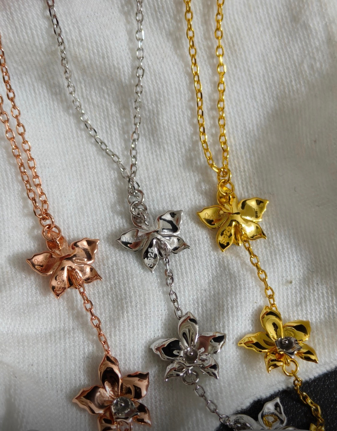 Aloha Aerial Collection • Orchid Hand Ring Chain Bracelet • Slave Bracelet Orchid Jewelry