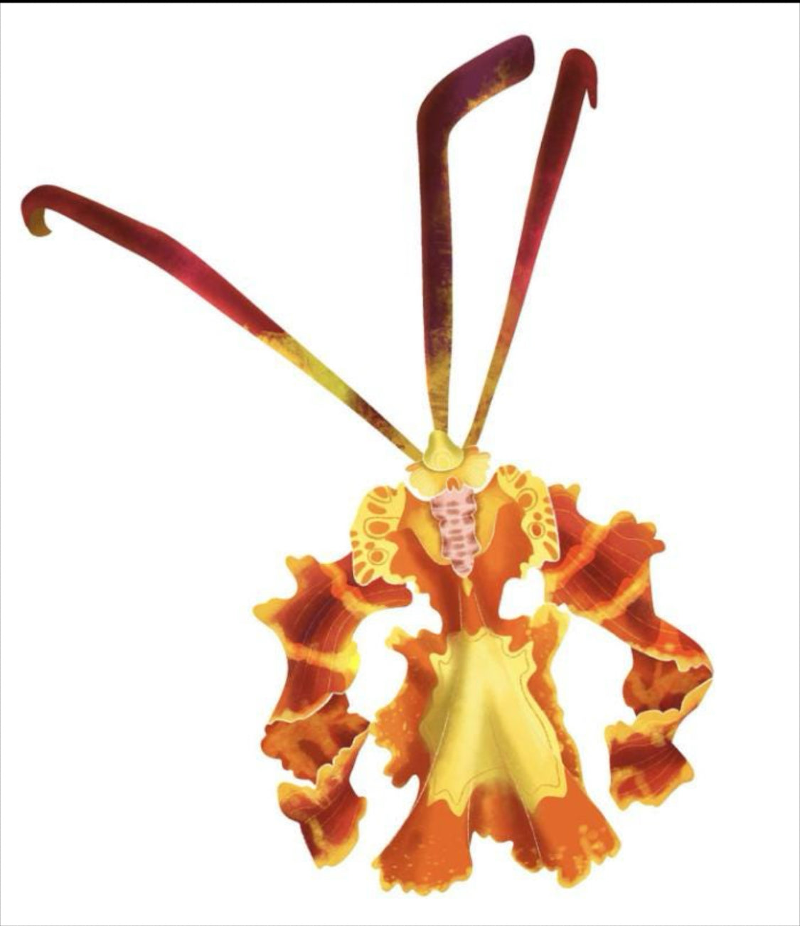 Butterfly Orchid Flower Charm for Purse - Bogg Compatible Charms