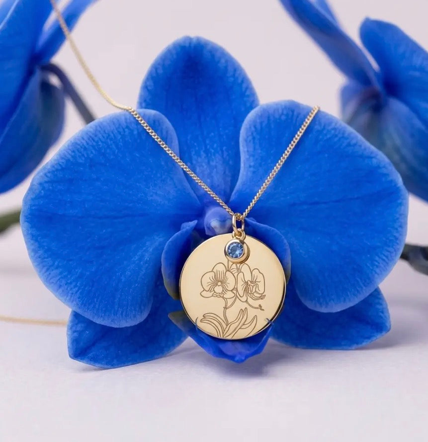 The Birthstone Phalaenopsis Collection: Phalaenopsis Orchid Pendant Necklace - Orchidique