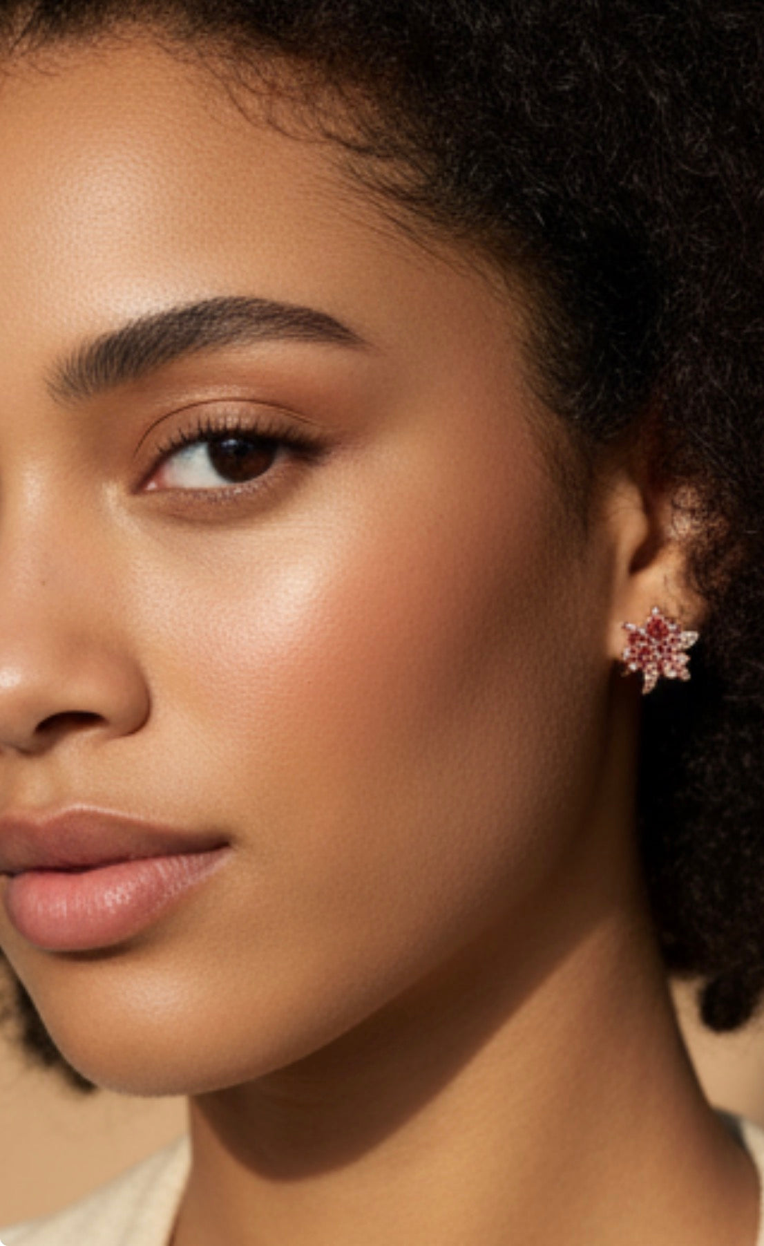 Shimmer Me Cattleya Huggie Stud • Green Emerald Cattleya Earrings