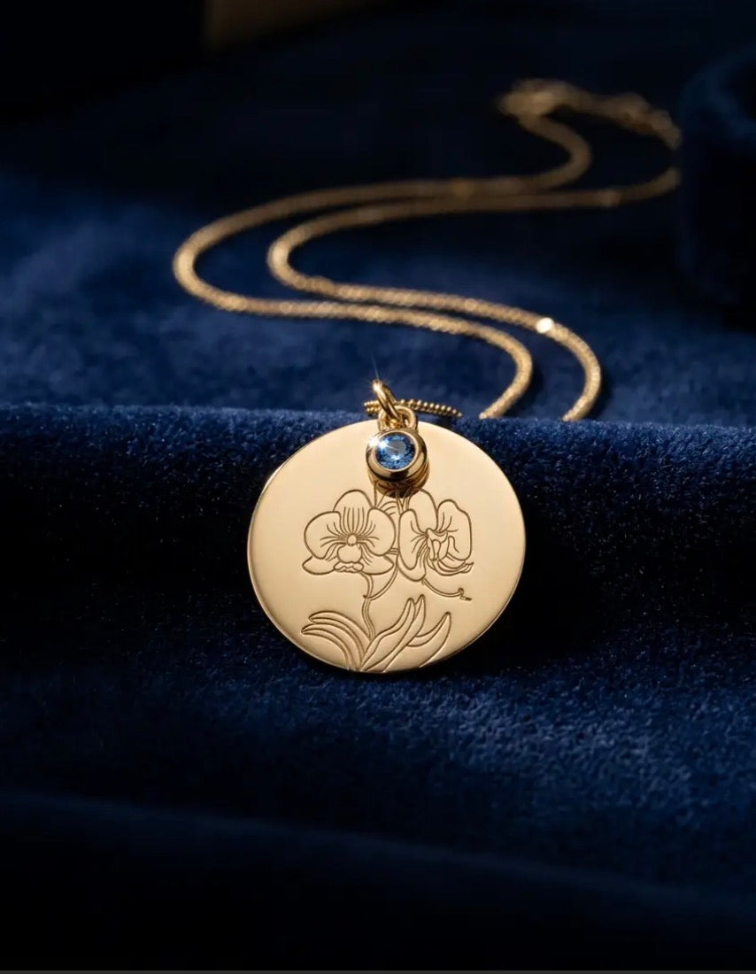 The Birthstone Phalaenopsis Collection: Phalaenopsis Orchid Pendant Necklace - Orchidique