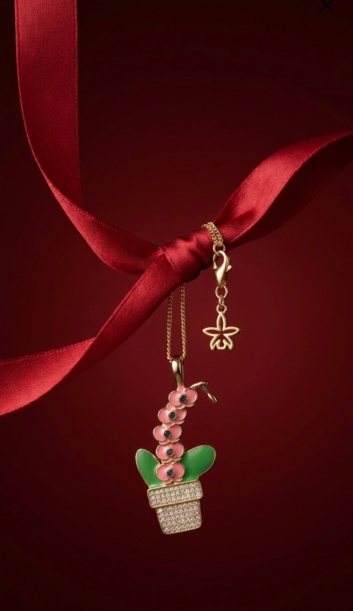 Orchid Potsy Collection: Pink Phalaenopsis Necklace - Orchidique