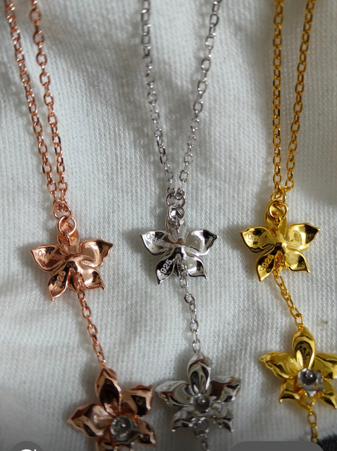 Aloha Aerial Collection • Orchid Hand Ring Chain Bracelet • Slave Bracelet Orchid Jewelry