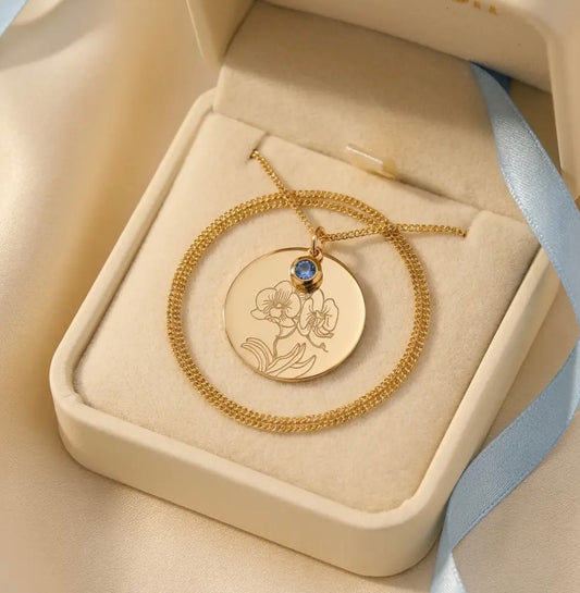 The Birthstone Phalaenopsis Collection: Phalaenopsis Orchid Pendant Necklace
