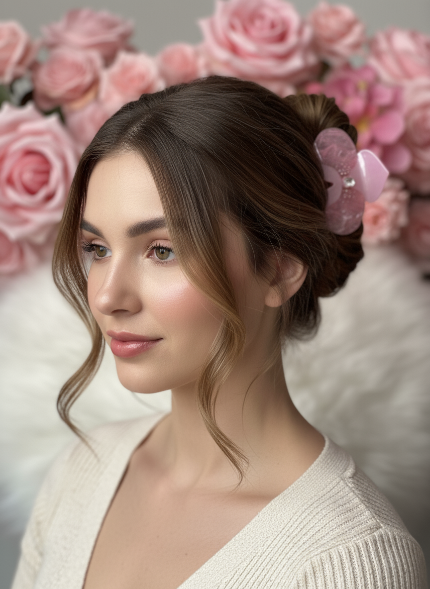 Orchid Hair Claw • Pink Phalaenopsis Orchid Hair Clip