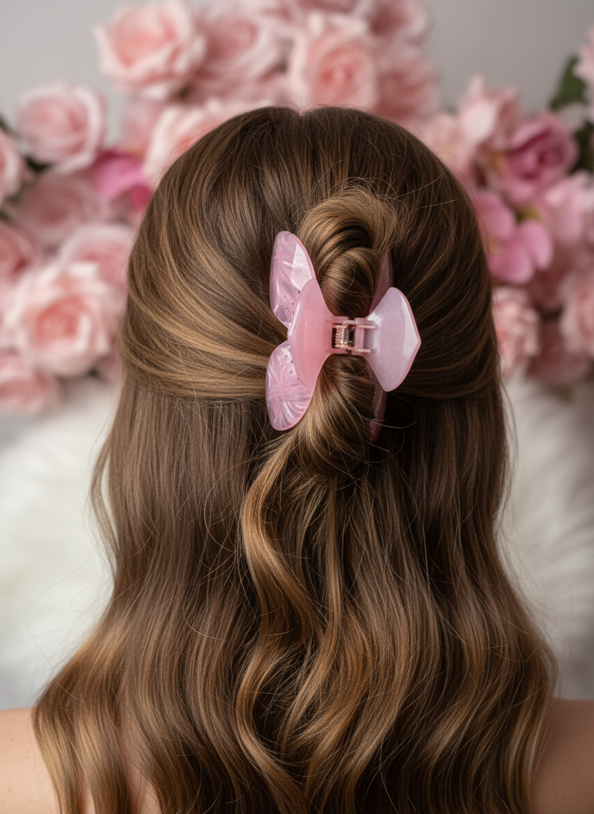 Orchid Hair Claw • Pink Phalaenopsis Orchid Hair Clip