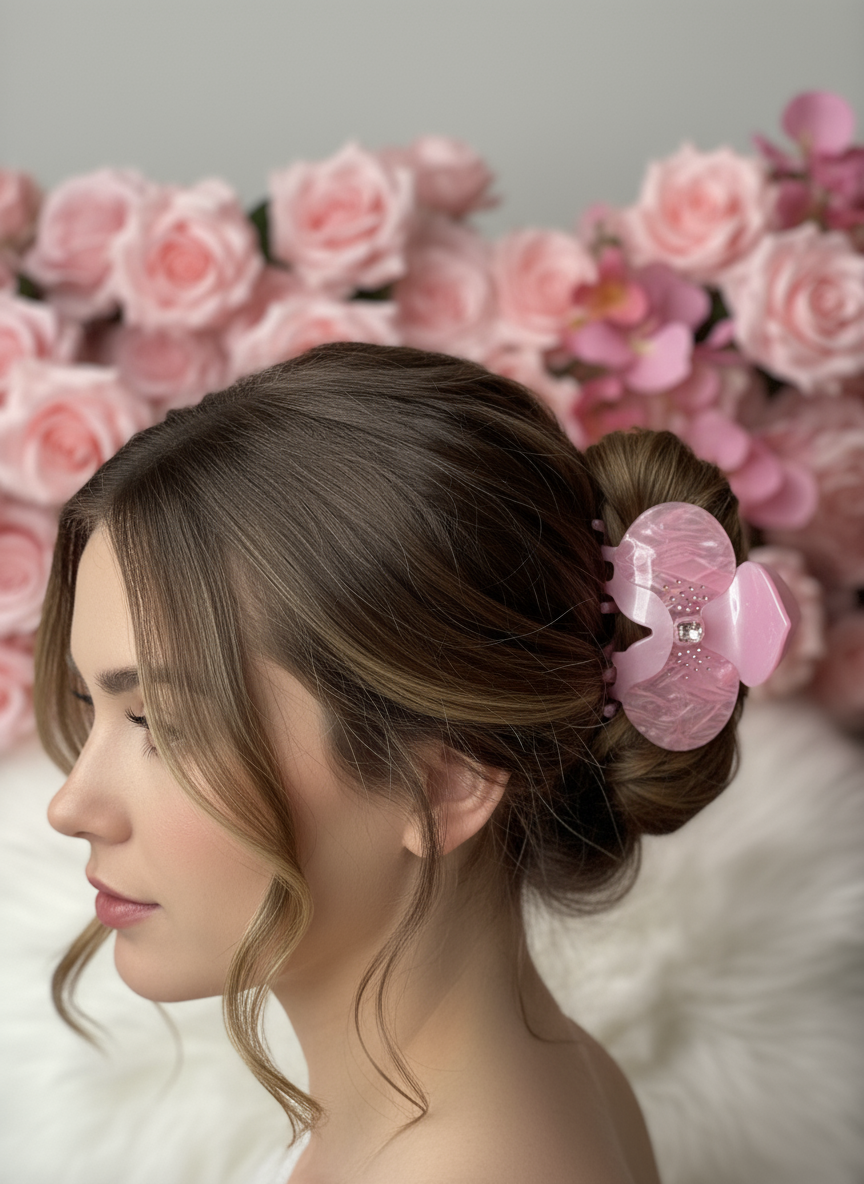 Orchid Hair Claw • Pink Phalaenopsis Orchid Hair Clip