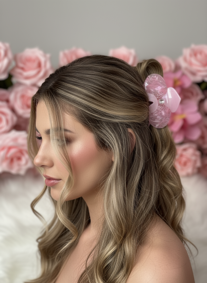 Orchid Hair Claw • Pink Phalaenopsis Orchid Hair Clip