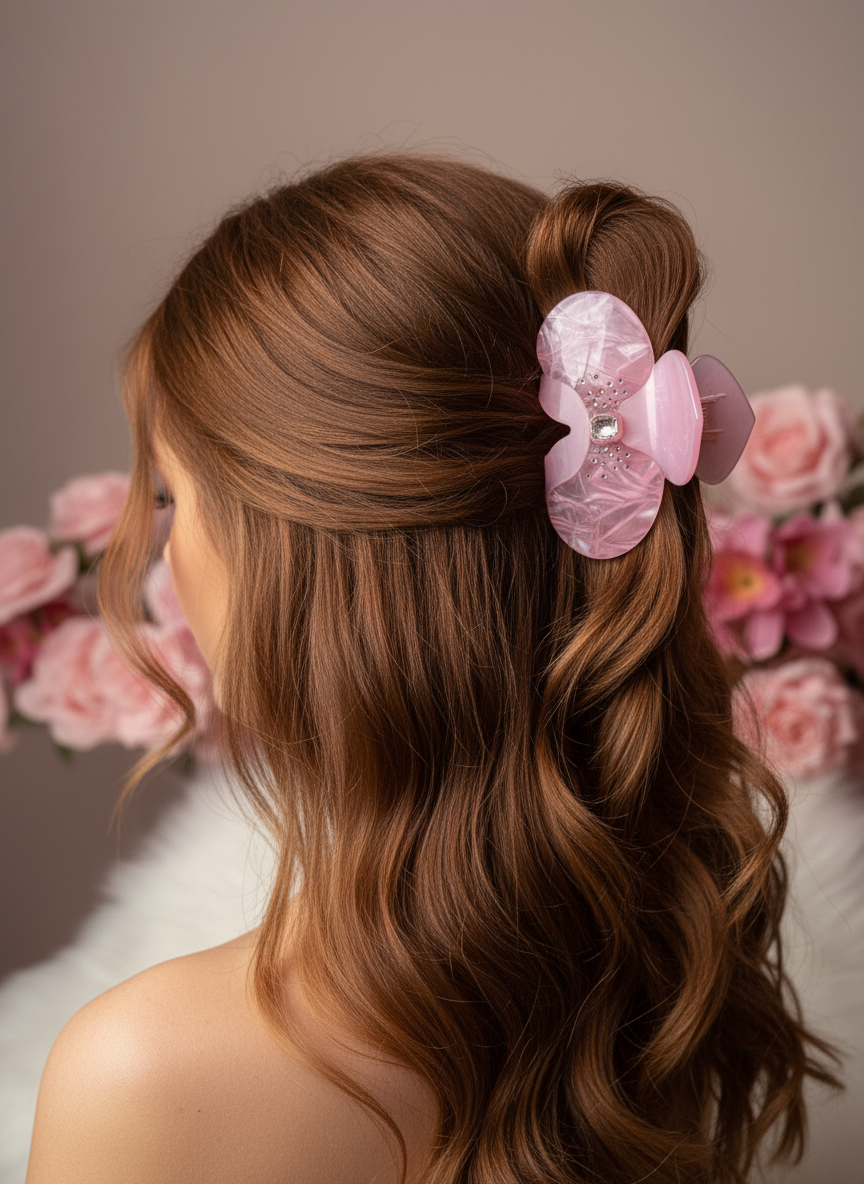 Orchid Hair Claw • Pink Phalaenopsis Orchid Hair Clip