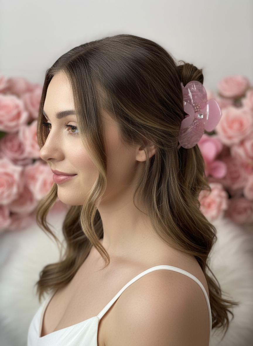 Orchid Hair Claw • Pink Phalaenopsis Orchid Hair Clip