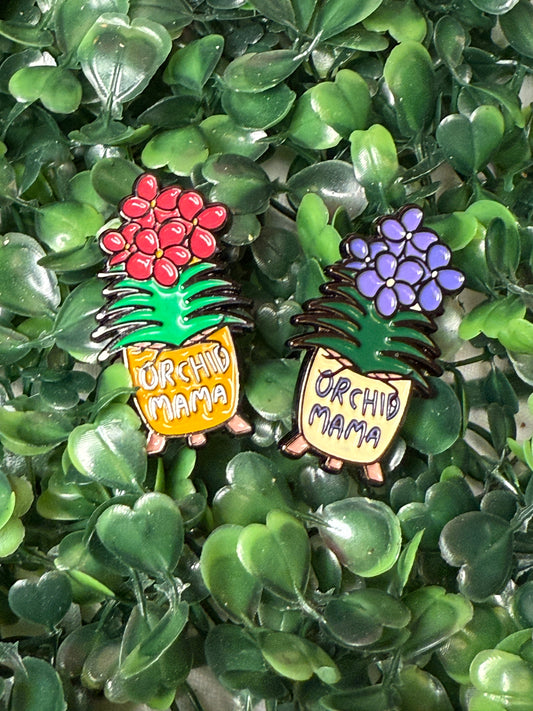 Orchid Mama Pin- Vanda Orchid Flower Enamel Pin