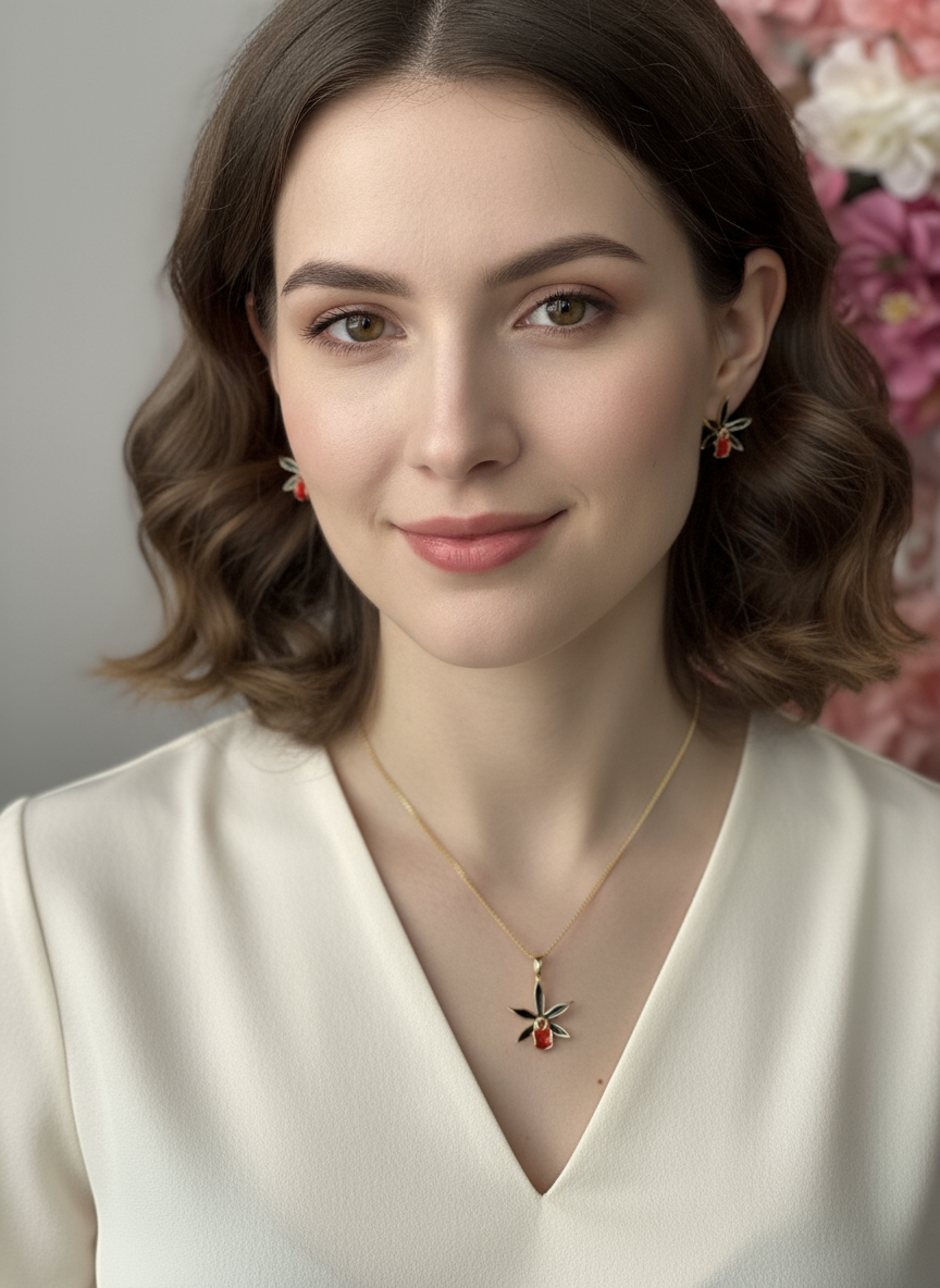 The Laelia Heart Bloom Collection: Black and Red