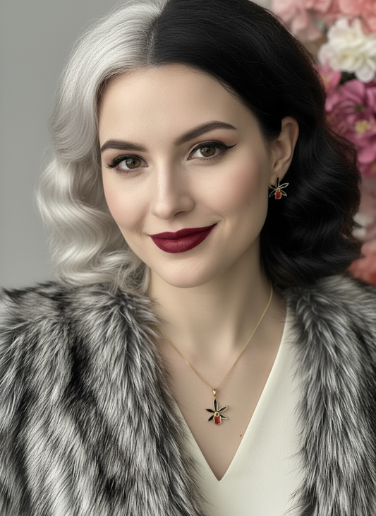 The Laelia Heart Bloom Collection: Black and Red