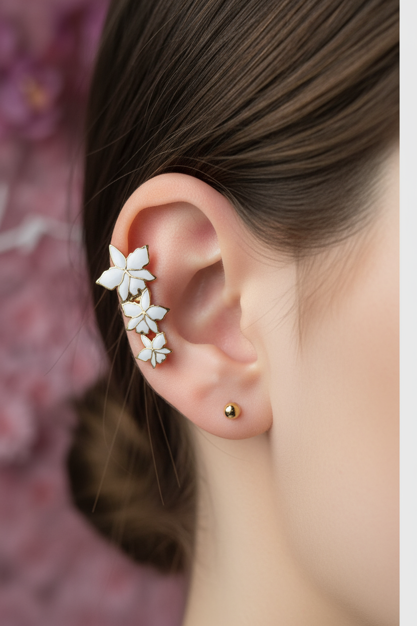 Cattleya Orchid Ear Cuff