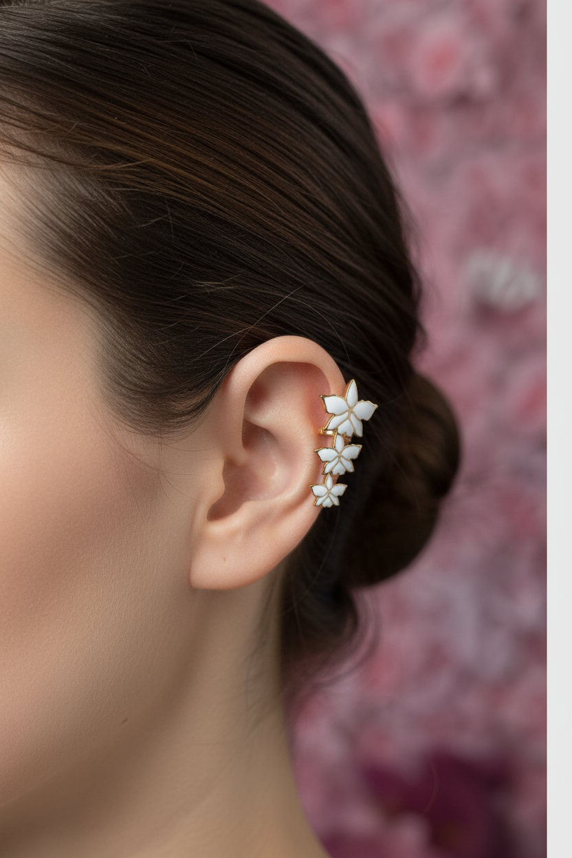 Cattleya Orchid Ear Cuff