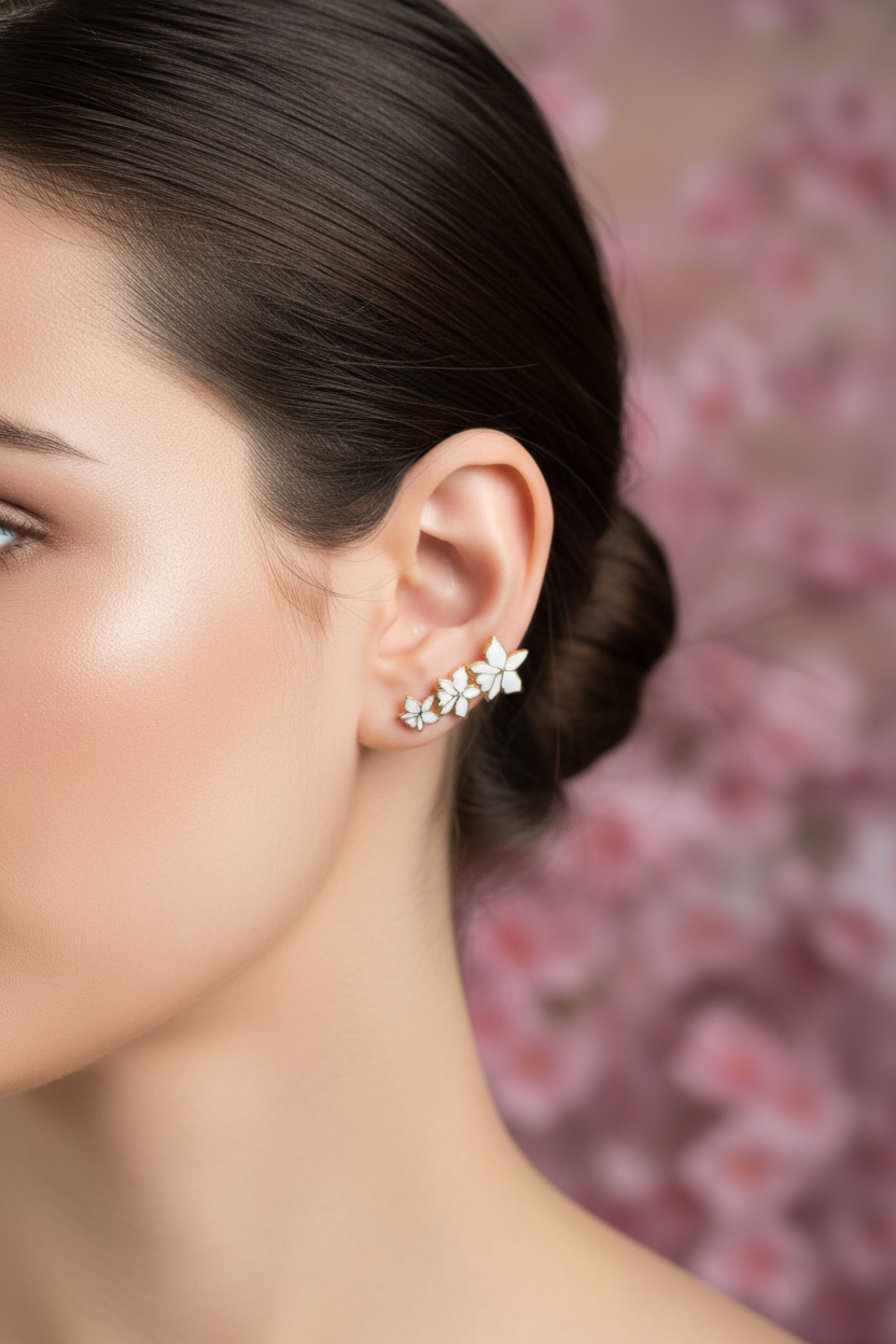 Cattleya Orchid Ear Cuff