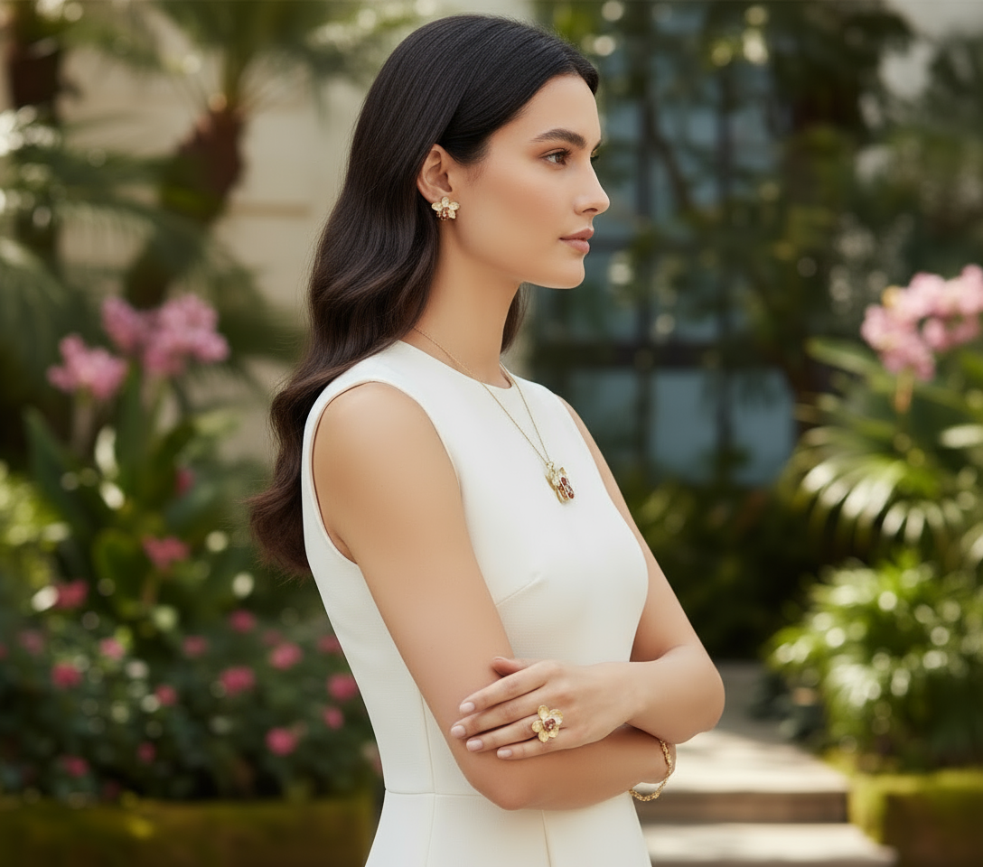 La Colombiana Collection: Rlc. Amazing Thailand Orchid Jewelry Set