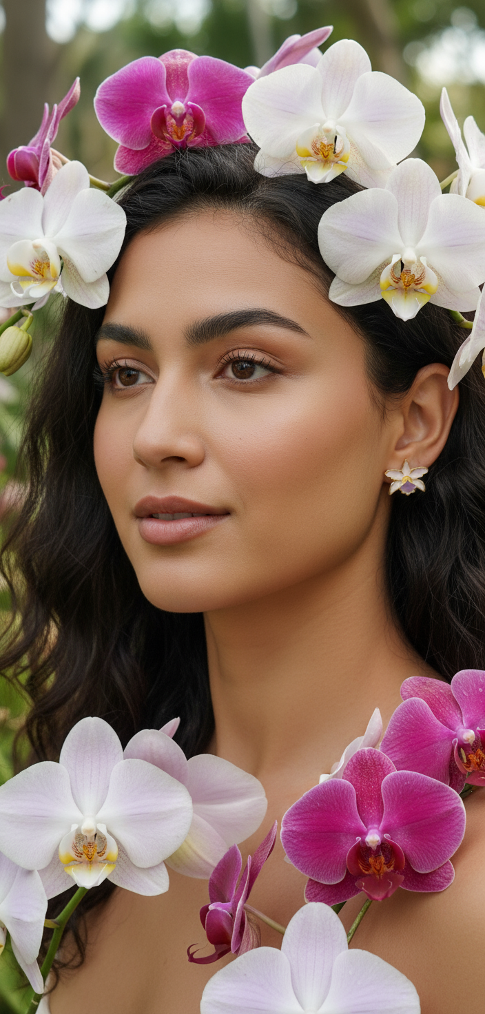 La Colombiana Inspired Collection: Lavendar Orchid Earrings