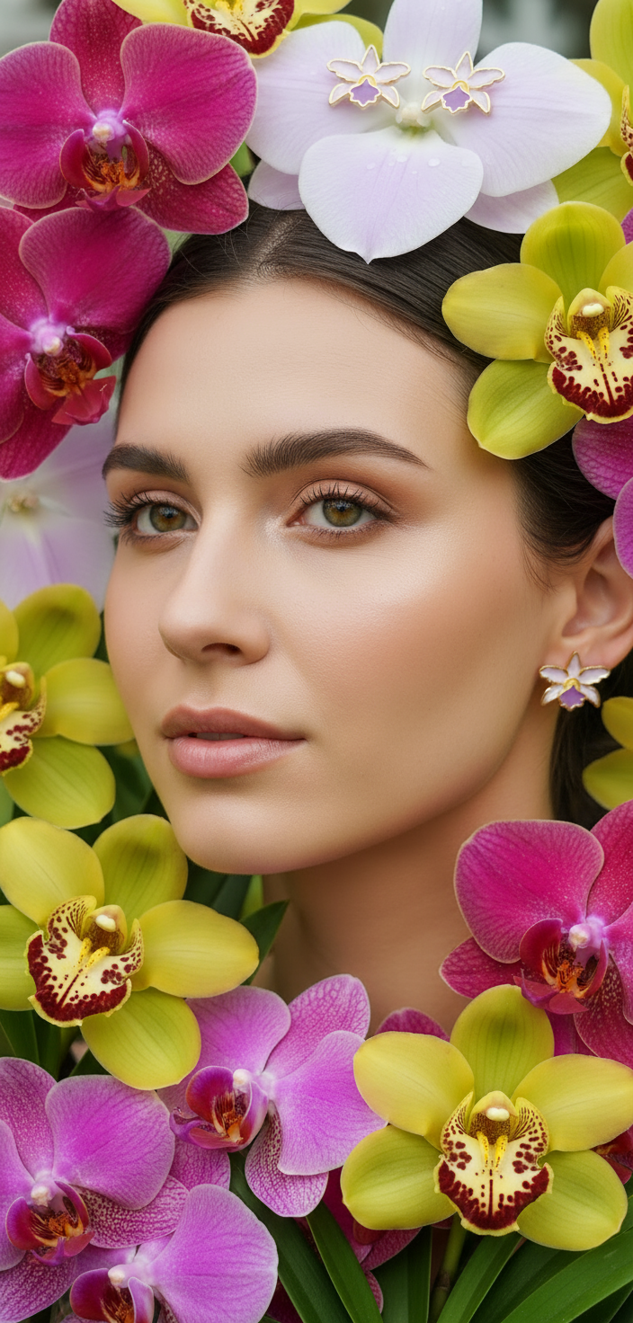 La Colombiana Inspired Collection: Lavendar Orchid Earrings