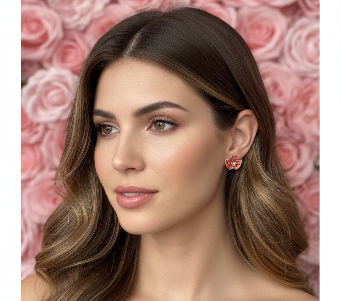 Vanda Dotted Delights Collection: Red Mimi Vanda Earrings