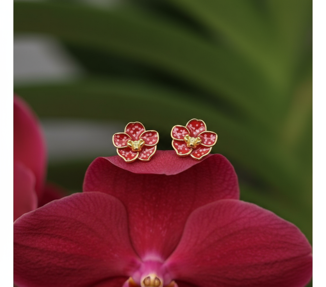 Vanda Dotted Delights Collection: Red Mimi Vanda Earrings