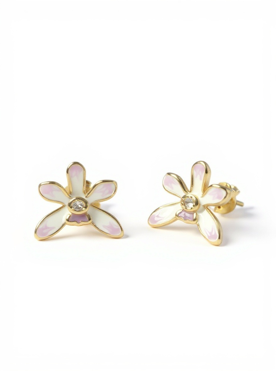 Luzonica Inspired Vanda Orchid Stud Earrings